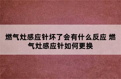 燃气灶感应针坏了会有什么反应 燃气灶感应针如何更换